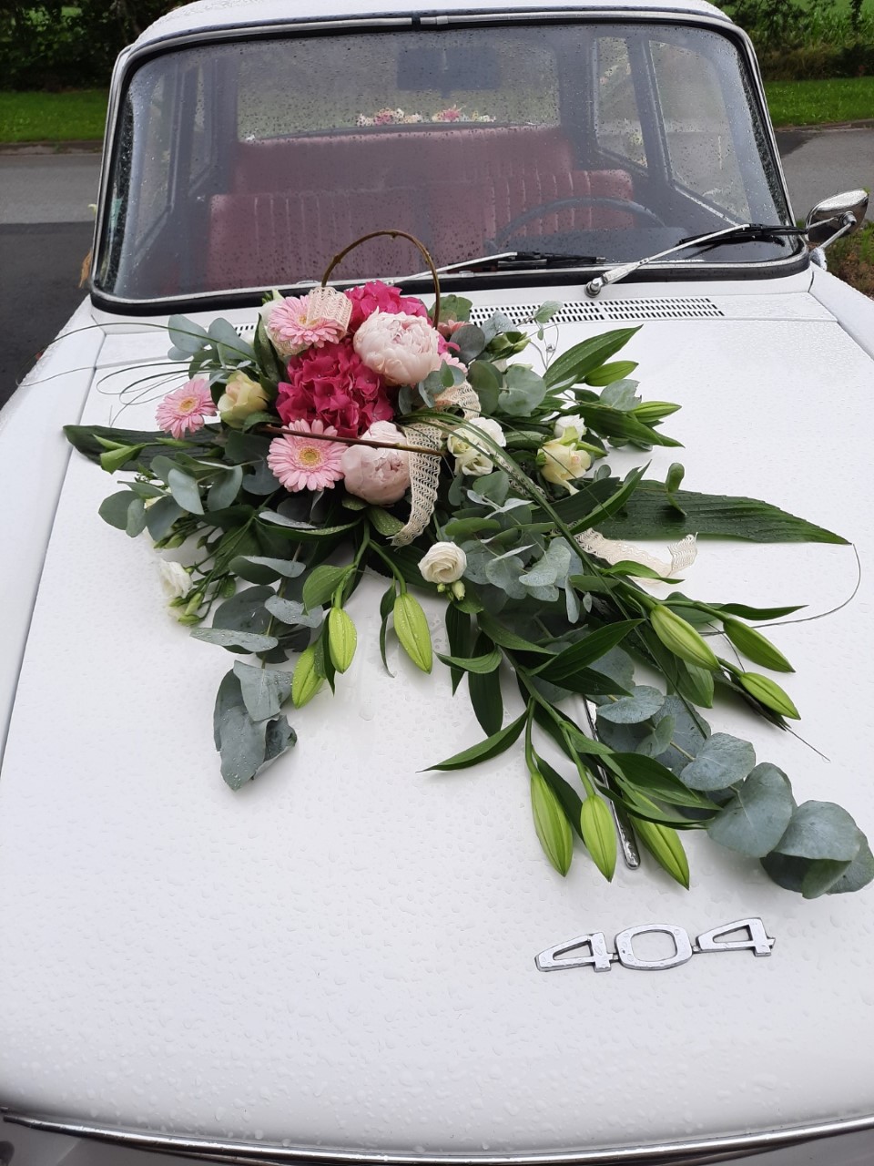 Fleurs pour voiture de mariage - Passiflore